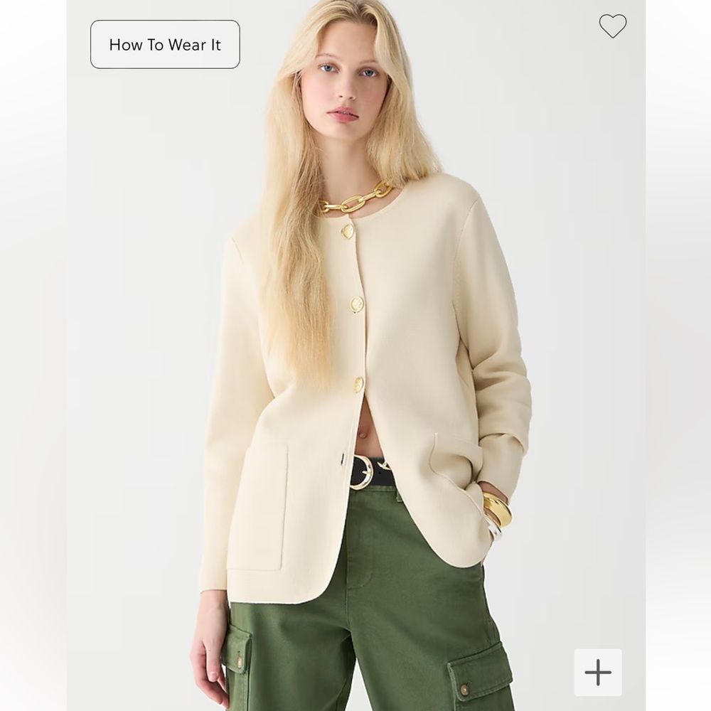 NWOT J. Crew Giselle Sweater Blazer